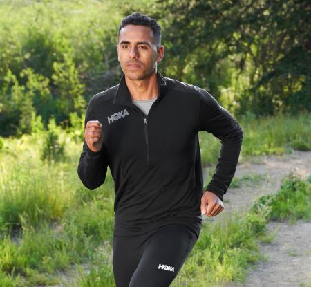 Hoka One One 1/2 Zip Midlayer - Jachete Barbati Negrii | RO-dK8GSiQ